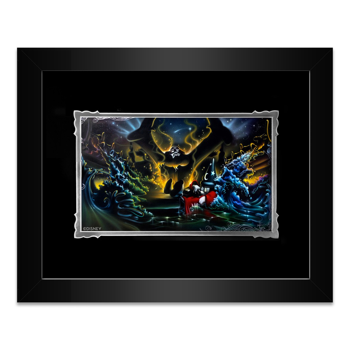 Sorcerer Mickey Mouse ''Great Flood'' Framed Deluxe Print by Noah