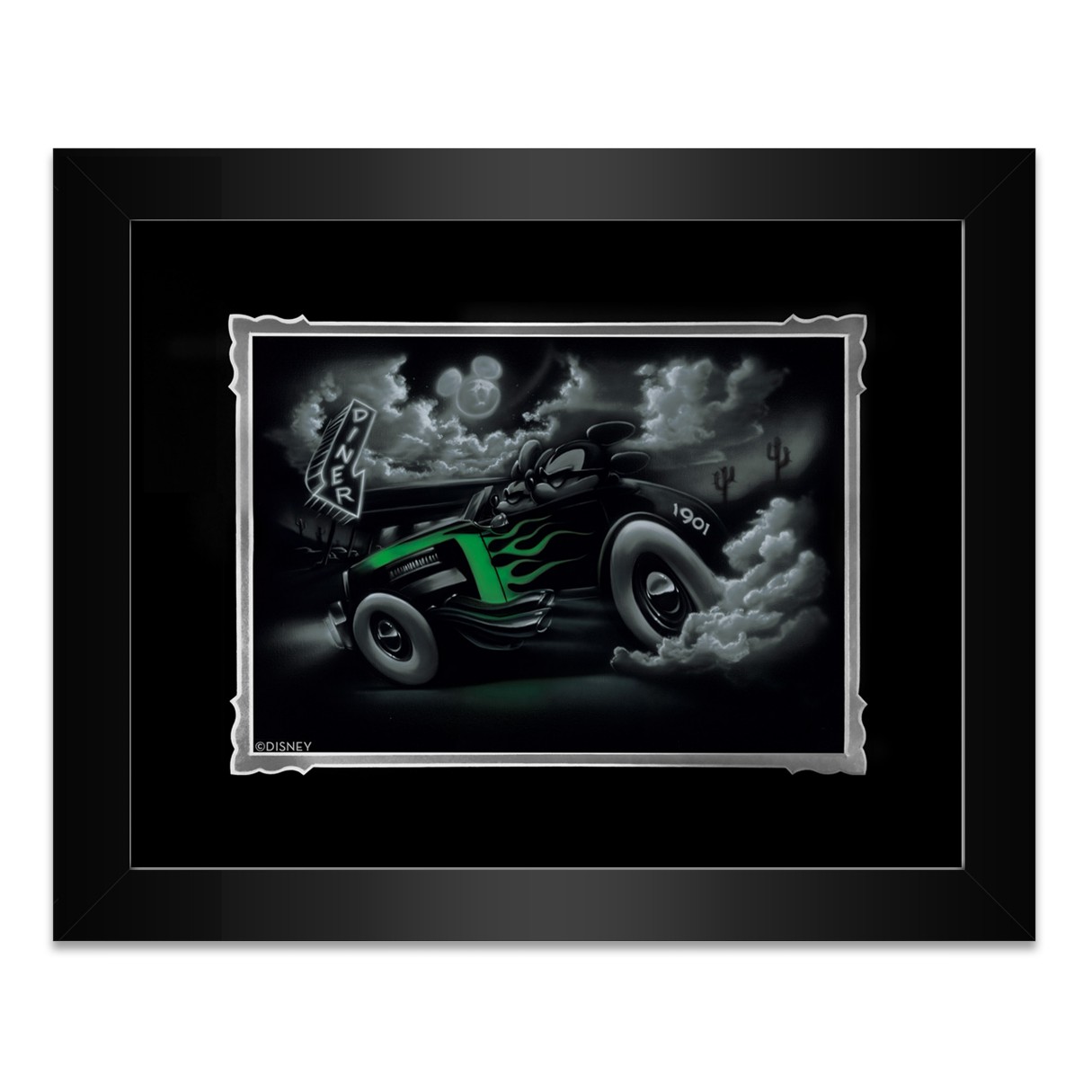 Mickey and Minnie Mouse ''Out for a Cruise'' Framed Deluxe Print by Noah