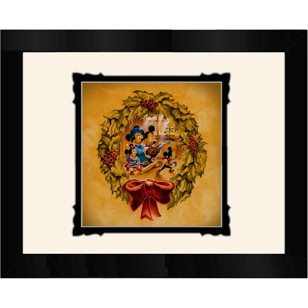 Disney Mickey and Minnie Mouse Its Better to Give Than to Receive Framed Deluxe Print by Noah