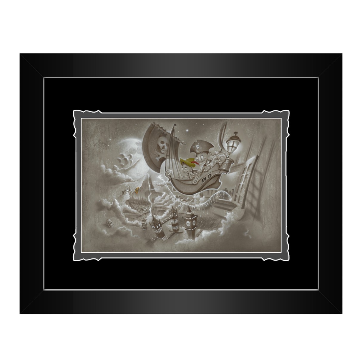 Peter Pan ''Journey to Never Land'' Framed Deluxe Print by Noah