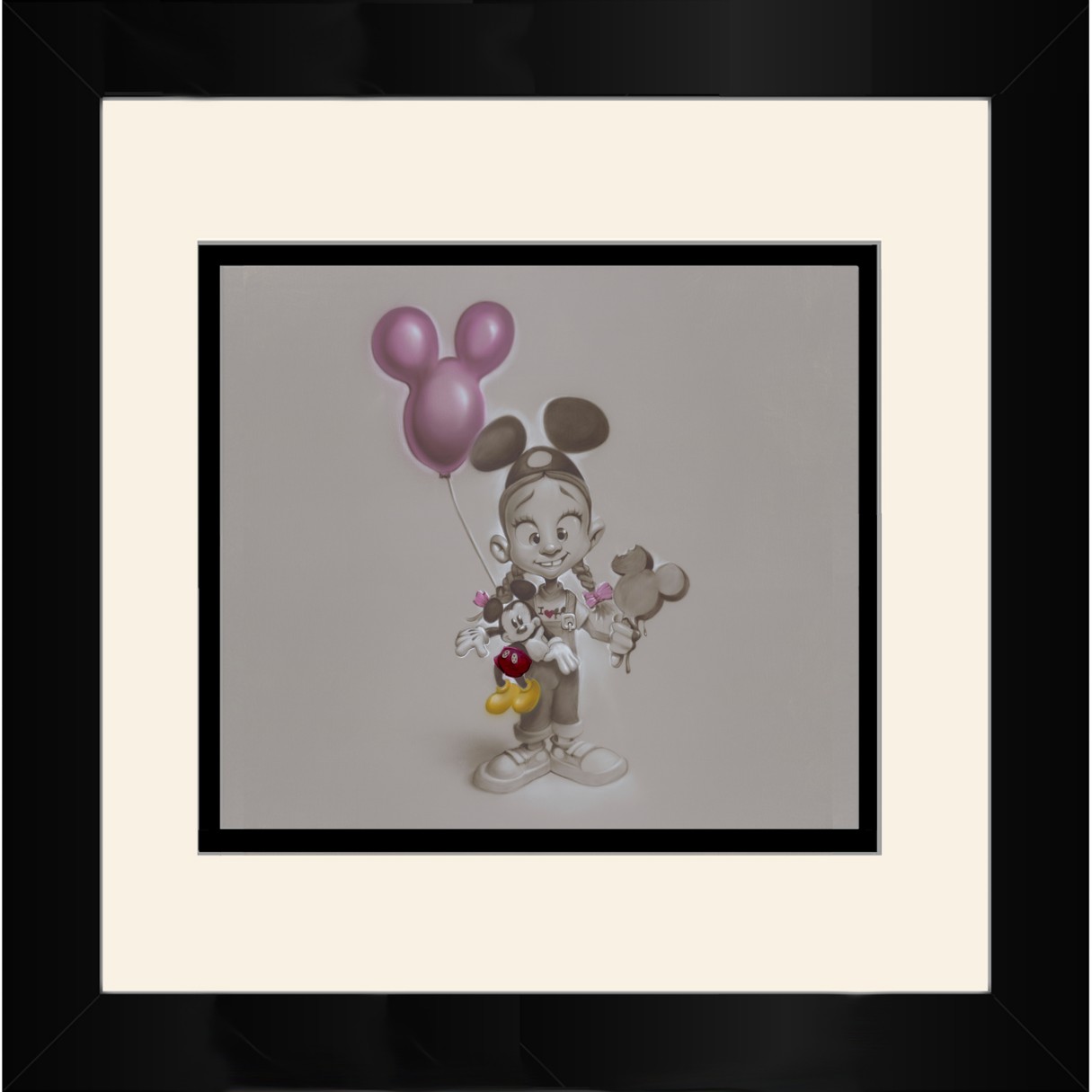 ''Making Mickey Memories'' Framed Deluxe Print by Noah