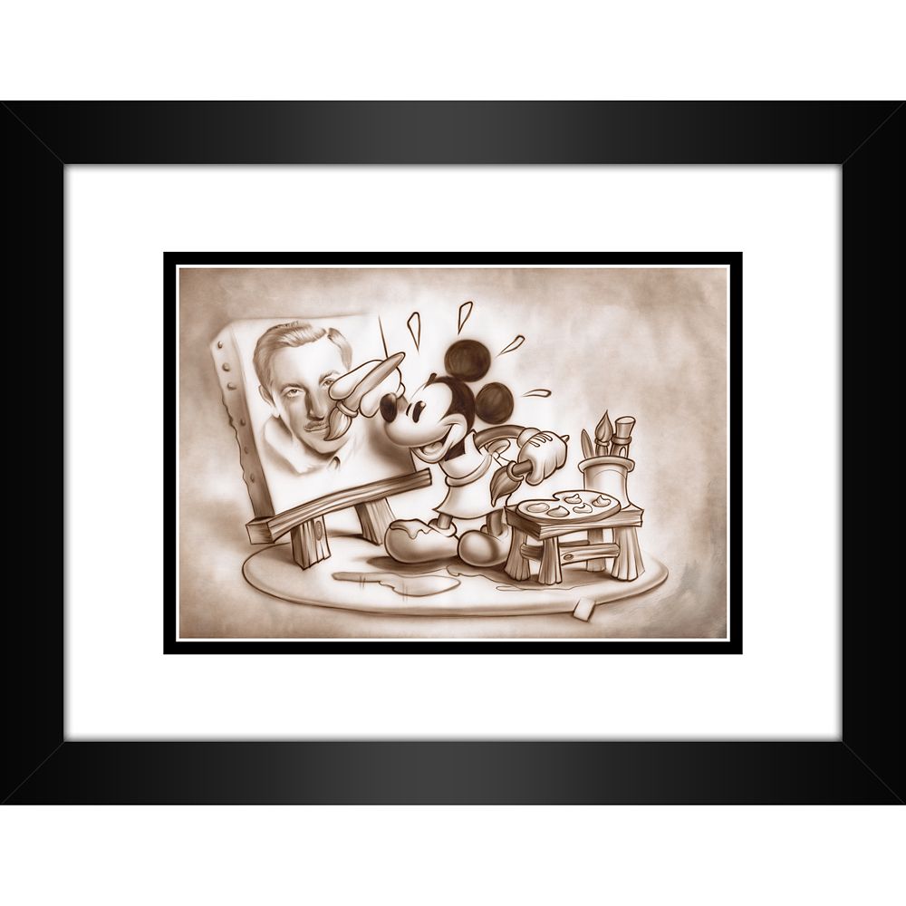 Disney Mickey Mouse A Stroke of Genius Framed Deluxe Print by Noah