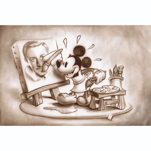 Mickey Mouse ''A Stroke of Genius'' Giclée by Noah