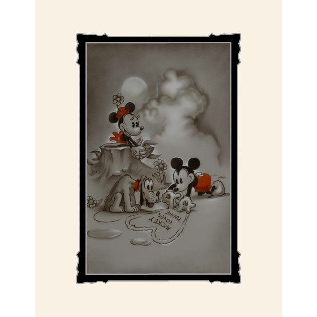 Mickey and Minnie Mouse ''Mickey Loves Minnie'' Deluxe Print by Noah