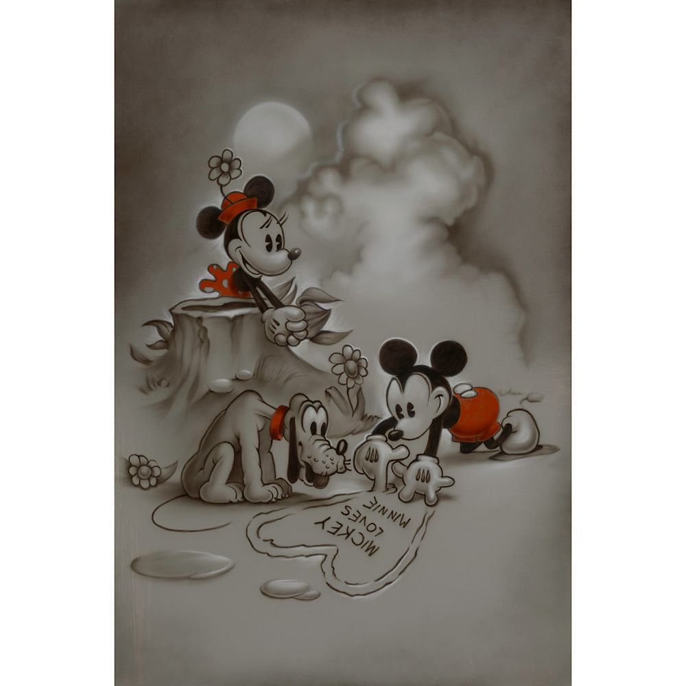 ▷ Mickey & Minnie in Paris by Zak, 2021, Print