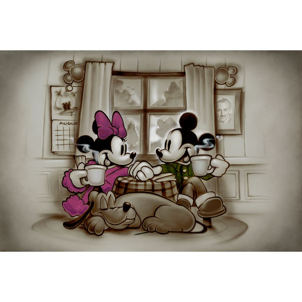 Mickey and Minnie Mouse ''Home is Where Life Makes Up Its Mind'' Limited Edition Giclée by Noah