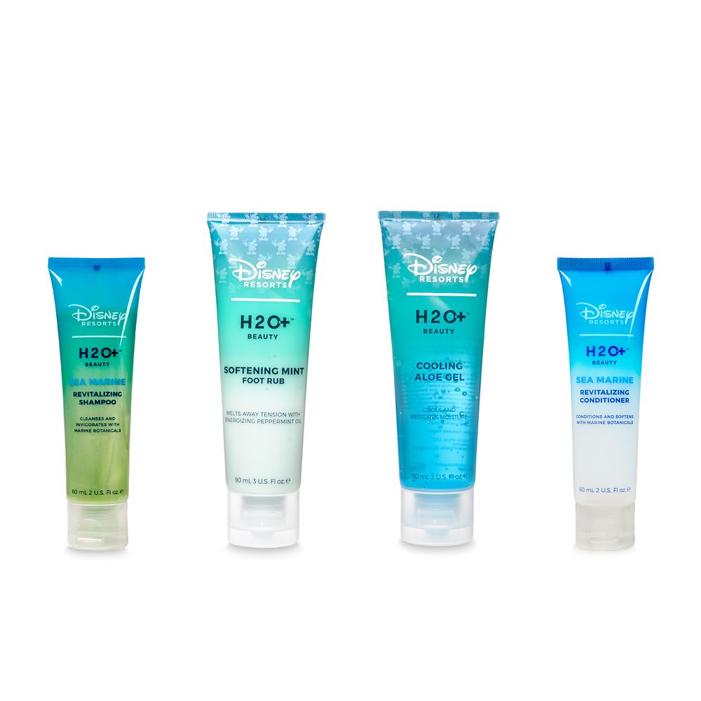 Sea Marine Shampoo and Conditioner, Mint Foot Rub, and Aloe Gel Set by H2O+