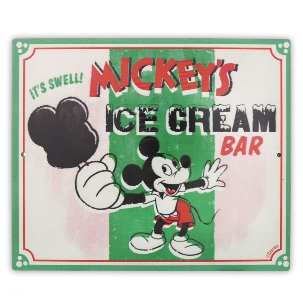 Mickeys Ice Cream Bar Wall Sign Official shopDisney