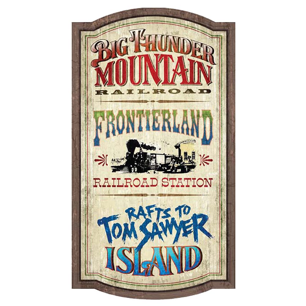 Frontierland Attractions Wall Sign Walt Disney World Shopdisney