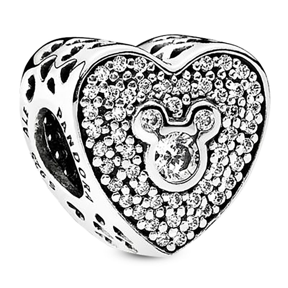 Mickey and Minnie Mouse Heart Charm by Pandora Jewelry