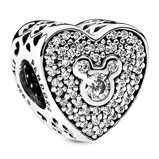 Mickey and Minnie Mouse Heart Charm by Pandora Jewelry