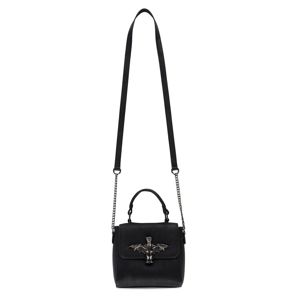 black triple compartment cross body bag