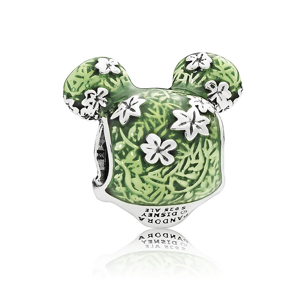 mickey mouse topiary charm by pandora jewelry – epcot international flower  & garden festival