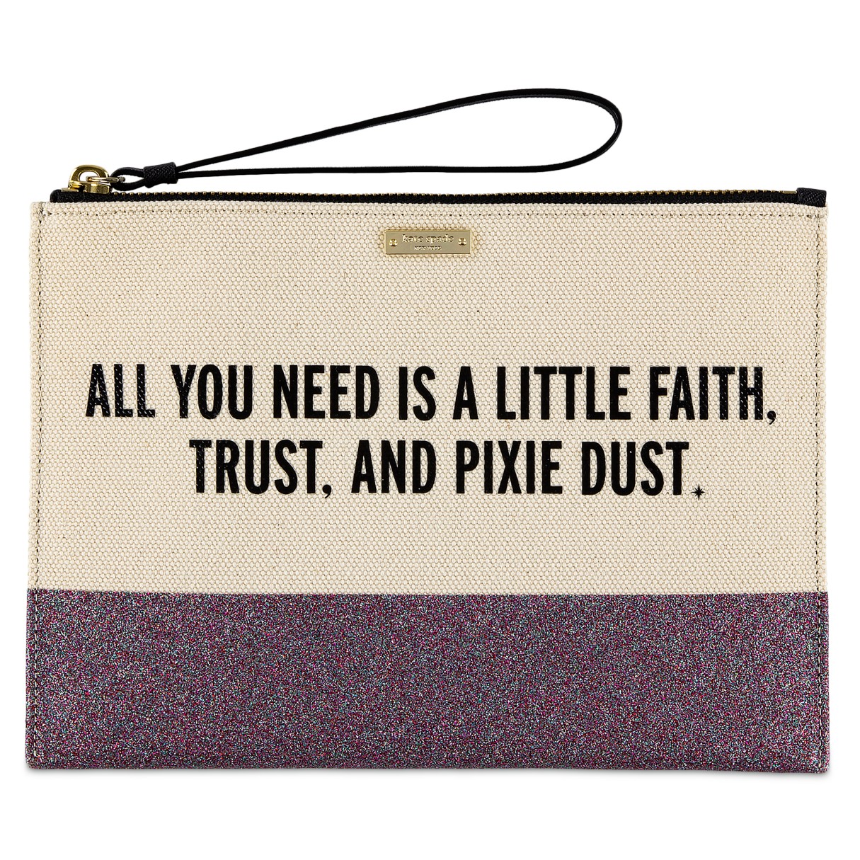Peter Pan Canvas Glitter Clutch by kate spade new york