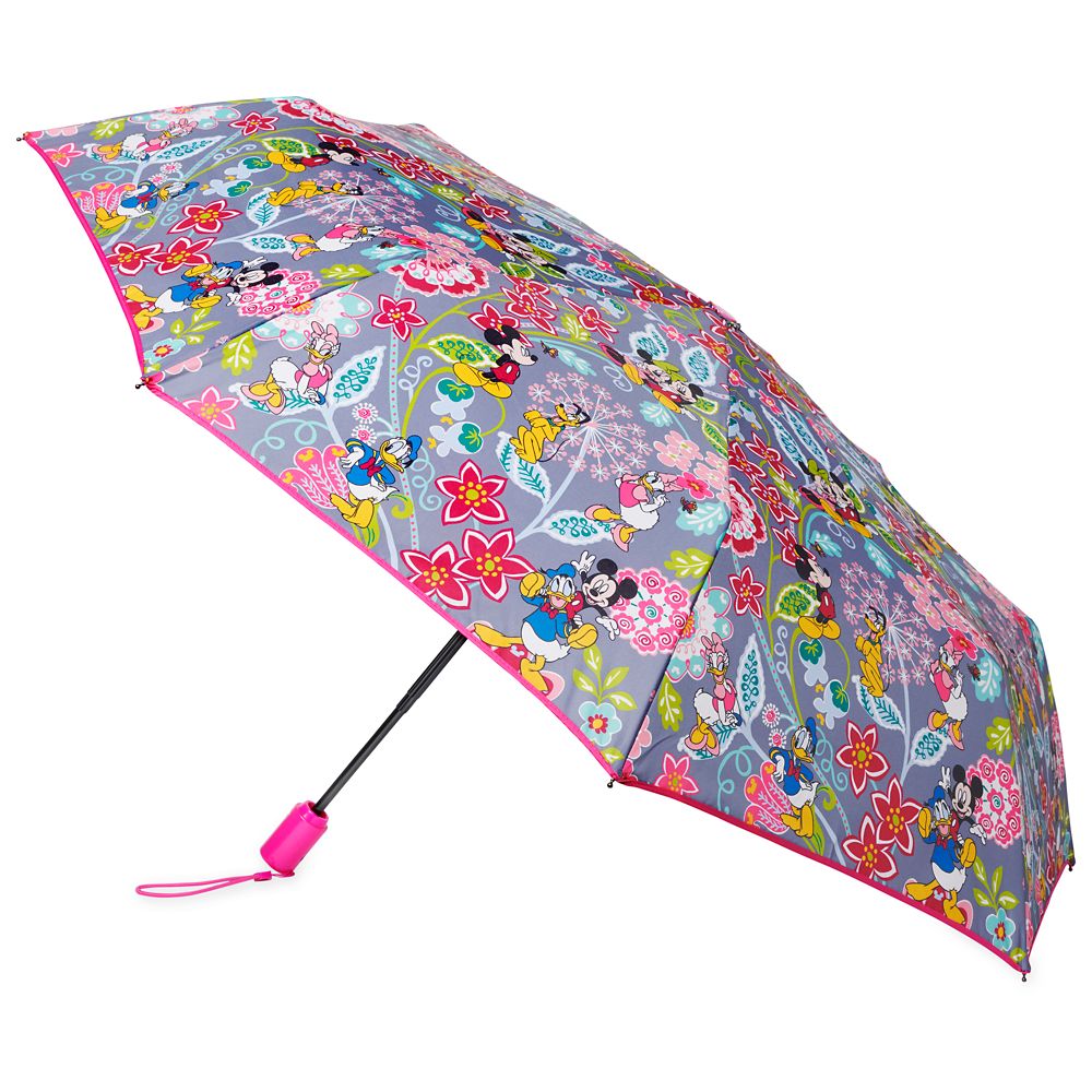 VERA BRADLEY DISNEY SENSATIONAL SIX PAISLEY MINI UMBRELLA DAISY MICKEY  TRAVEL