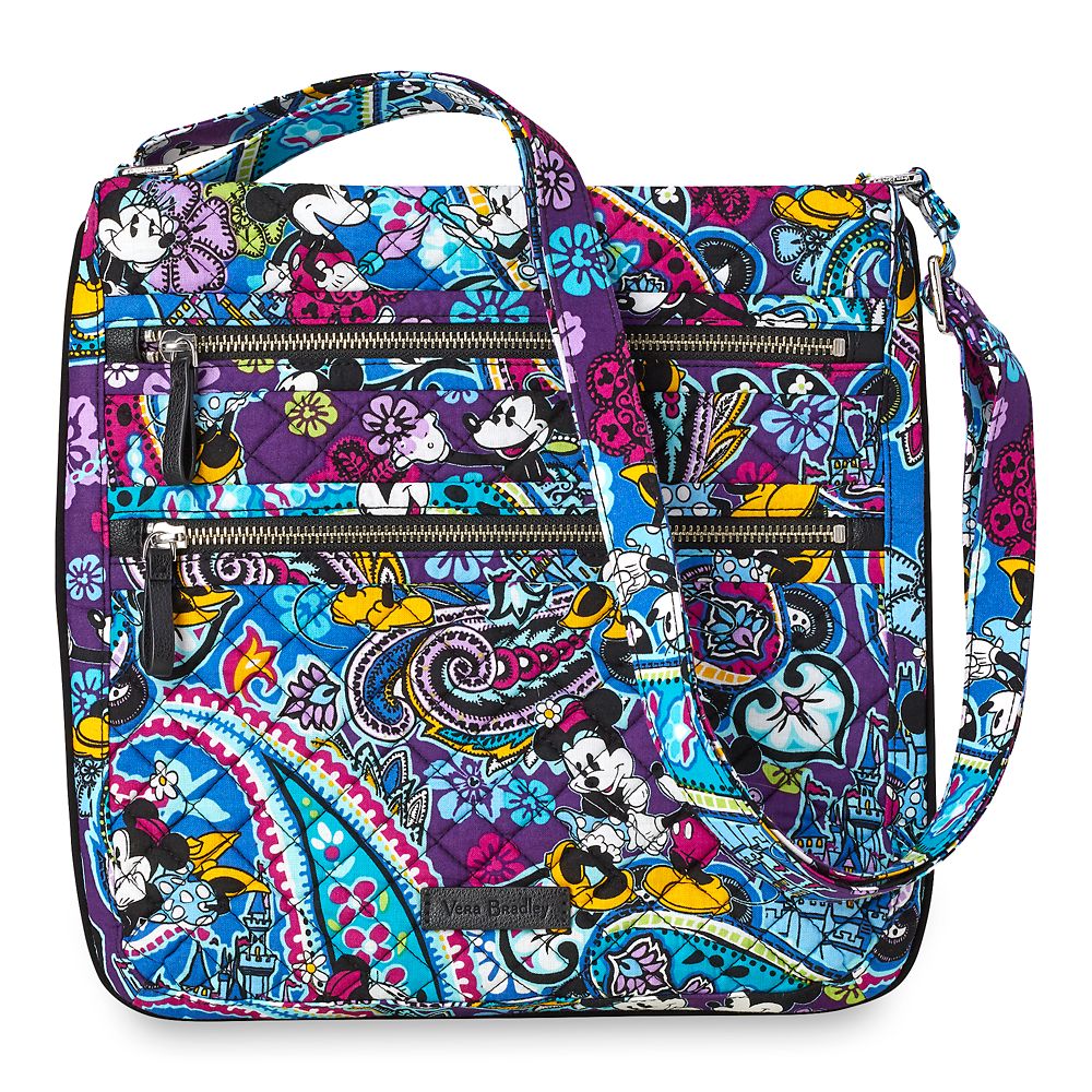 mickey and minnie mouse paisley hipster bag by vera bradley