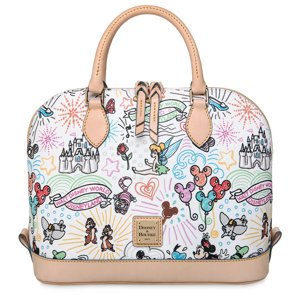 Disney Parks Pixar Maps Dooney & Bourke Zip Satchel Bag