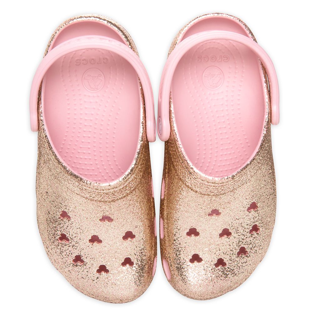 pink glitter crocs adults