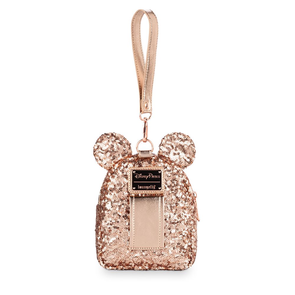 loungefly minnie mouse backpack rose gold