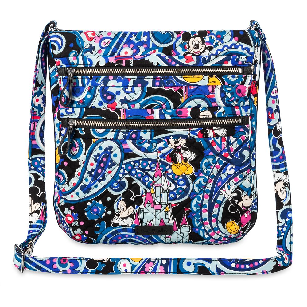 mickey and minnie mouse paisley hipster bag by vera bradley