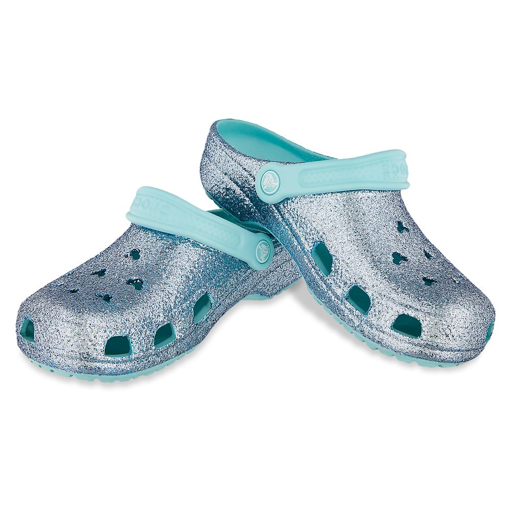 aqua translucent crocs