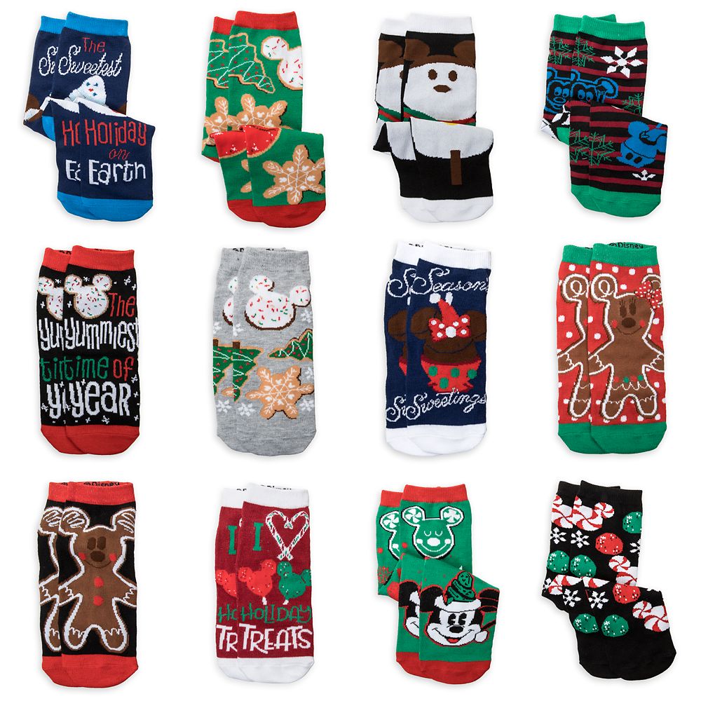 Disney Parks Holiday Food Advent Sock Set for Women