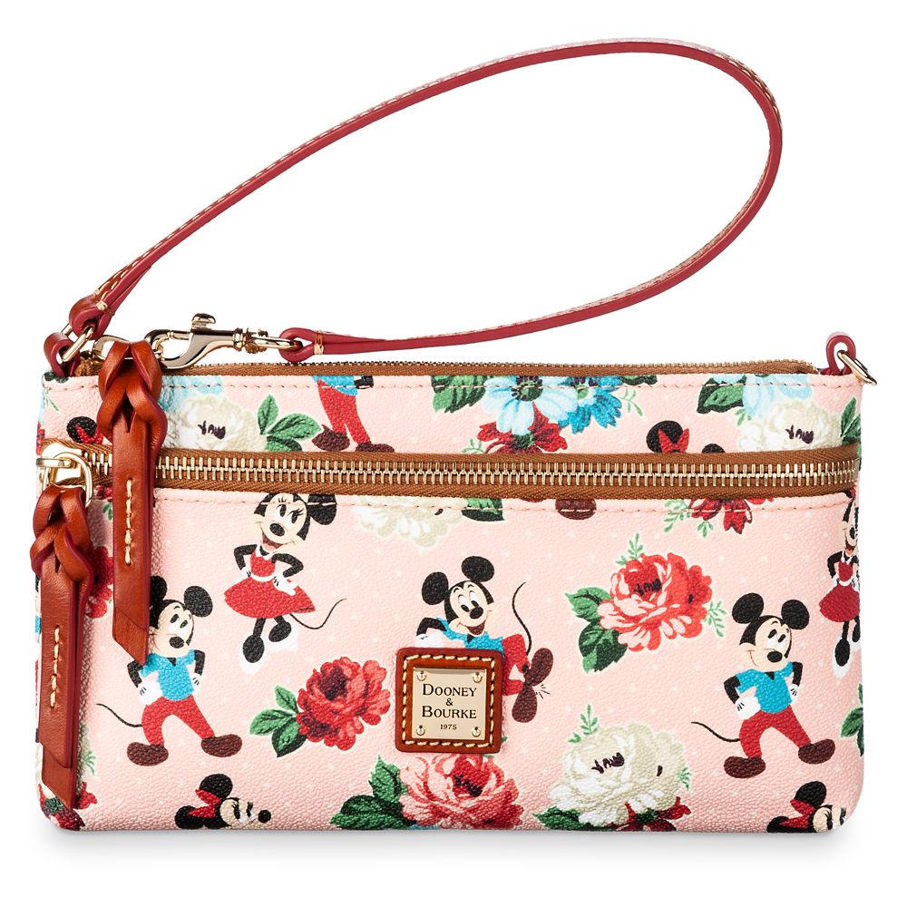 Mickey and Minnie Mouse Floral Pouch by Dooney & Bourke