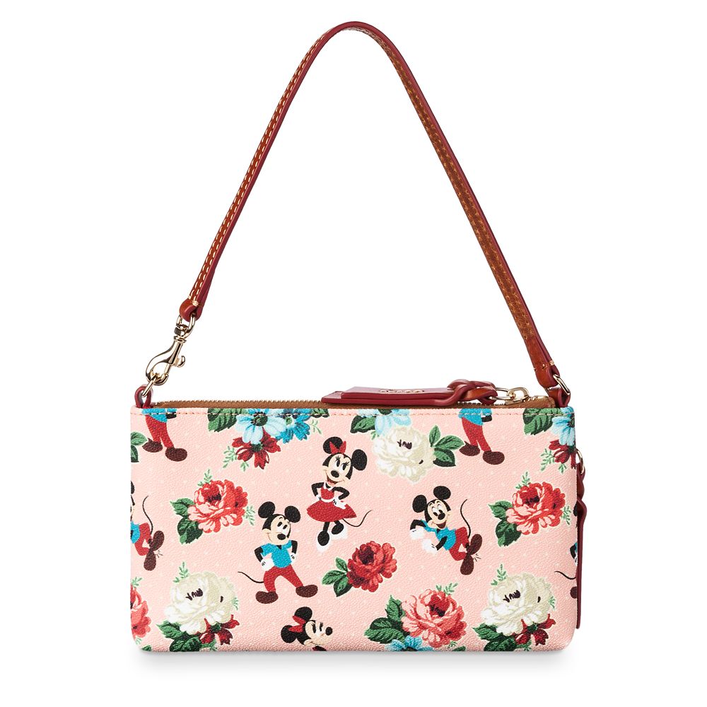 Mickey and Minnie Mouse Floral Pouch by Dooney & Bourke