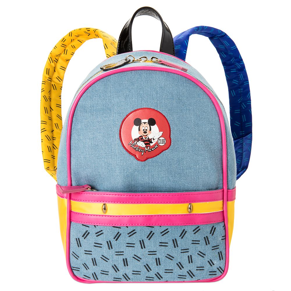 Black Denim Backpack Bag MICKEY MOUSE 