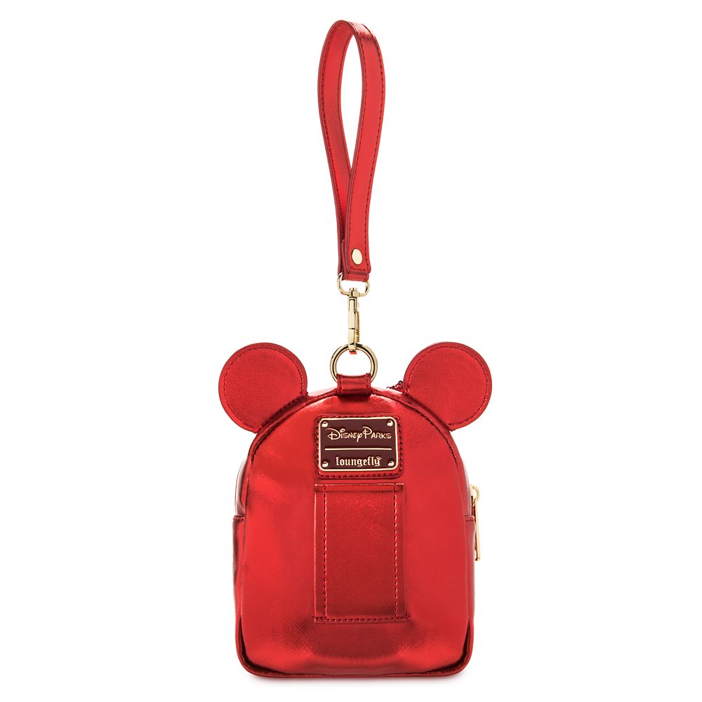 Minnie Mouse Sequined Mini Backpack Wristlet by Loungefly – Red