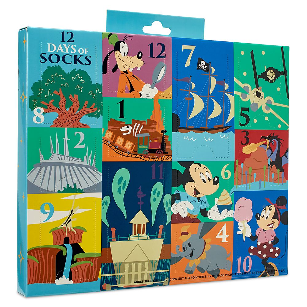 Mickey Mouse and Friends Disney Parks 12 Days of Socks Set