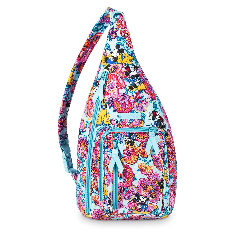 Mickey Mouse And Friends Colorful Garden Sling Backpack By Vera