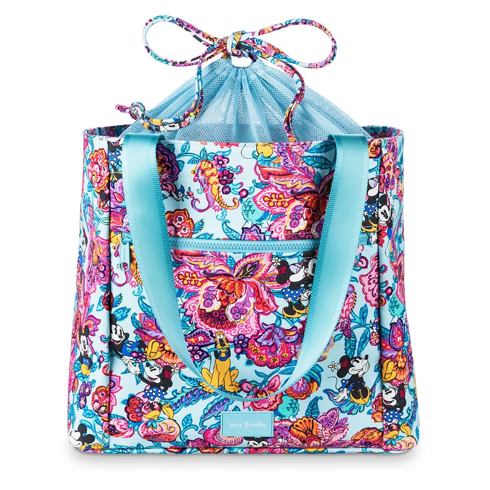 Mickey Mouse and Friends Colorful Garden Drawstring Tote by Vera Bradley