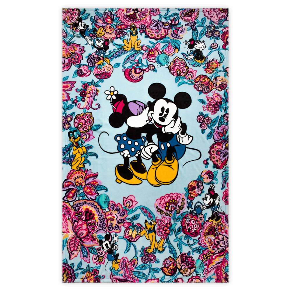 Mickey Mouse And Friends Colorful Garden Plush Throw Blanket By Vera Bradley ShopDisney