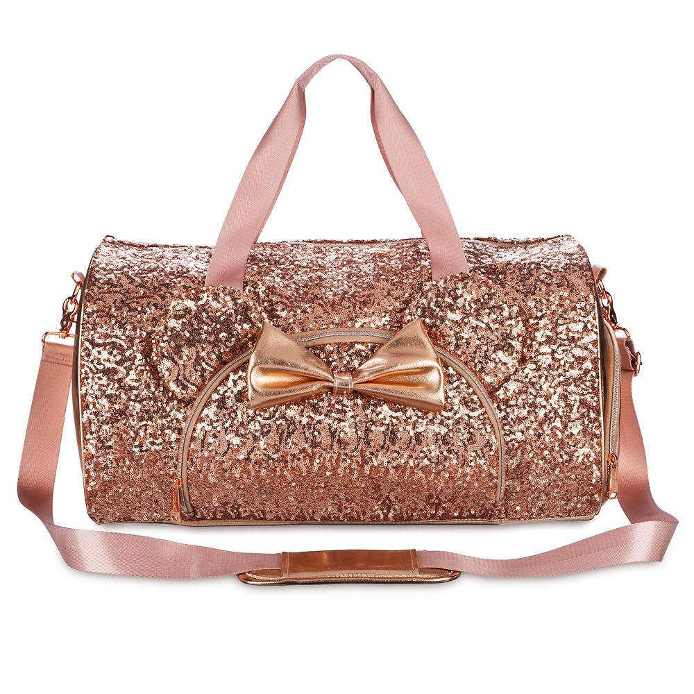 rose gold sequin purse