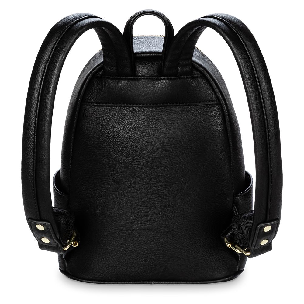 mini backpack leather black