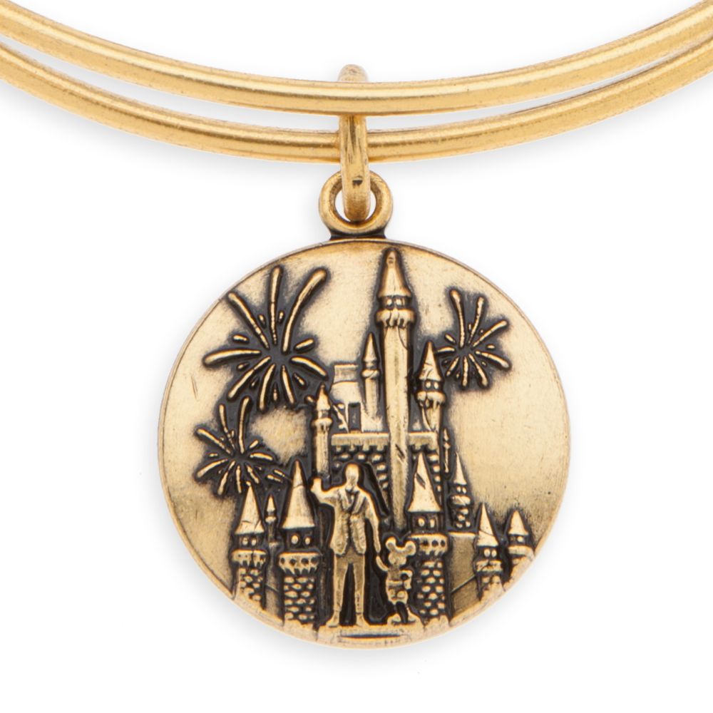 Cinderella Castle with Walt Disney and Mickey Mouse ''Partners'' Bangle by Alex and Ani – Walt Disney World – Gold