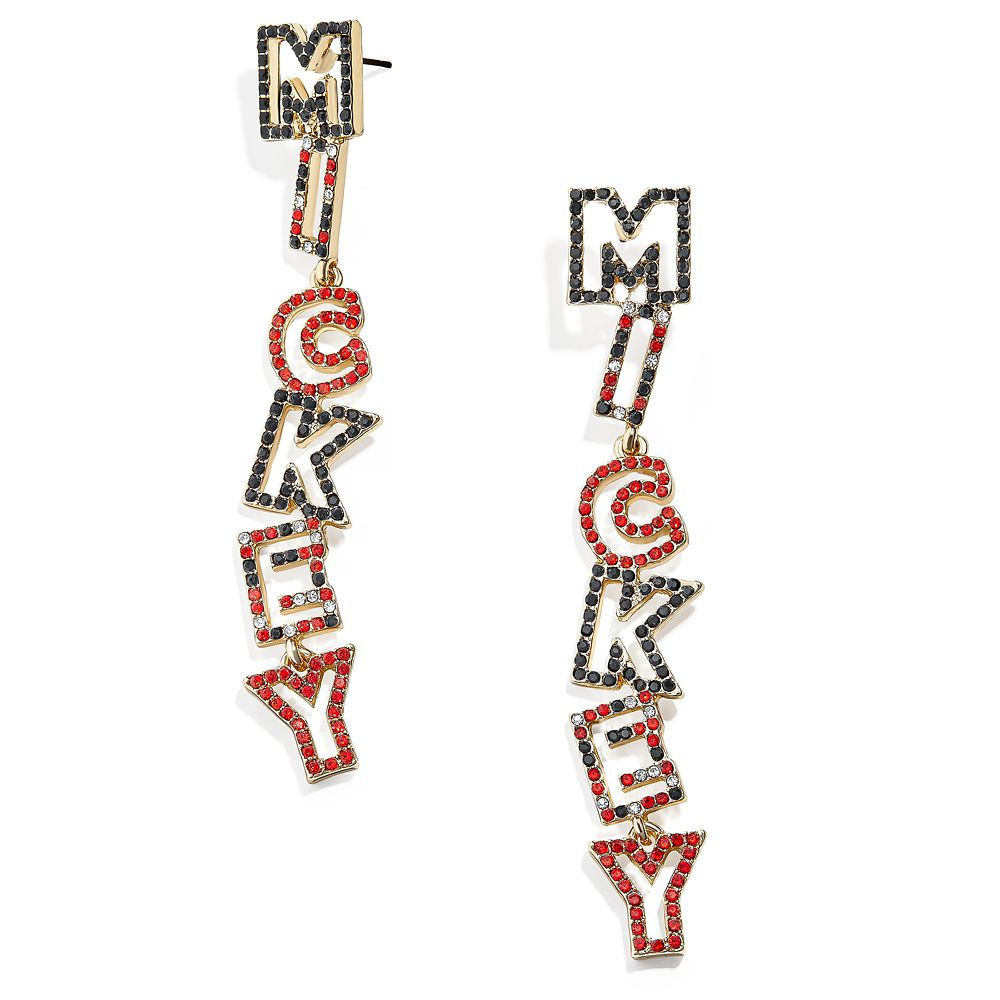 Mickey Mouse Lettering Earrings by BaubleBar