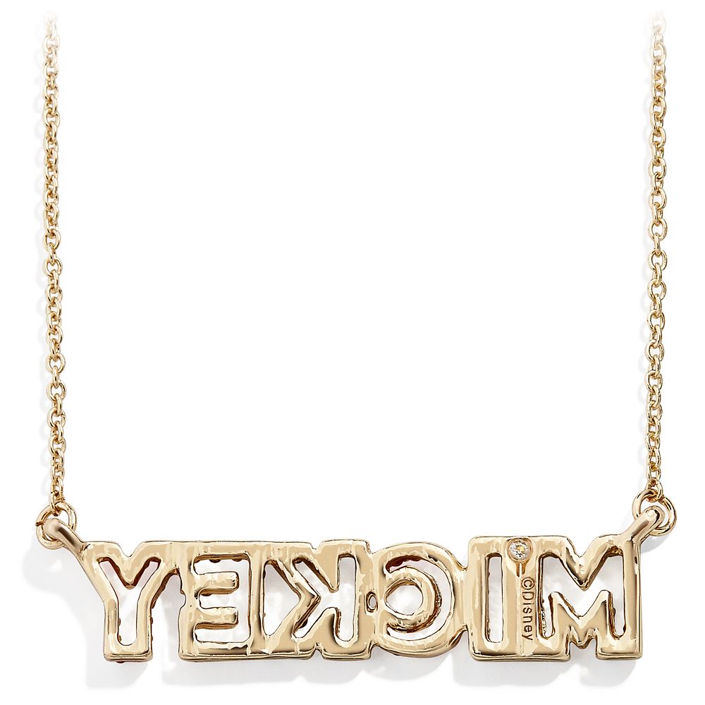 Mickey Mouse Lettering Necklace by BaubleBar