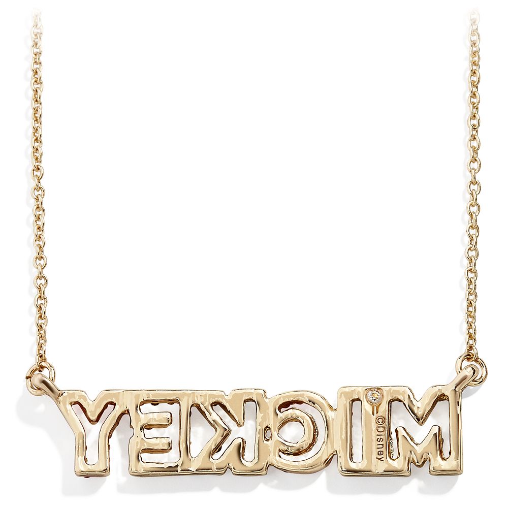 Mickey Mouse Lettering Necklace by BaubleBar