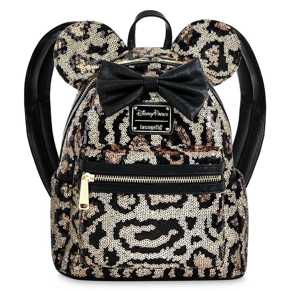 Minnie Mouse Sequined Animal Print Loungefly Mini Backpack