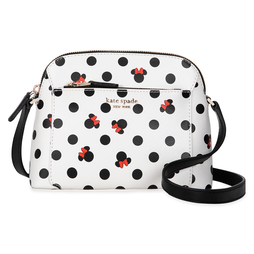 Disney kate spade new york minnie mouse crossbody bag black white polka