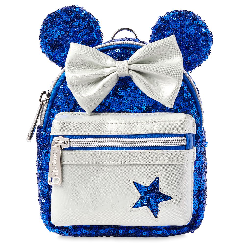 Minnie Mouse Sequined Loungefly Backpack Wristlet – Wishes Come True Blue