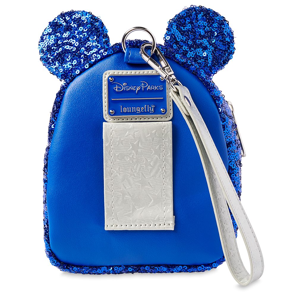 Minnie Mouse Sequined Loungefly Backpack Wristlet – Wishes Come True Blue