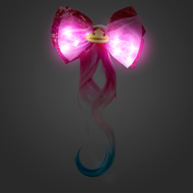 Aurora inspired hair bow handmade bow handmade hair bow Disney themed hair bow sleeping beauty bow Disney princess glitter bow