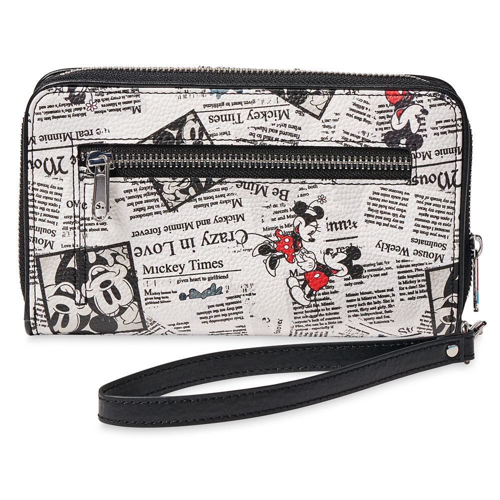 Mickey and Minnie Mouse Newsprint Wallet