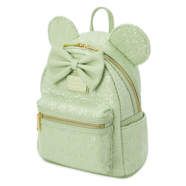 Minnie Mouse Sequined Loungefly Mini Backpack – Mint