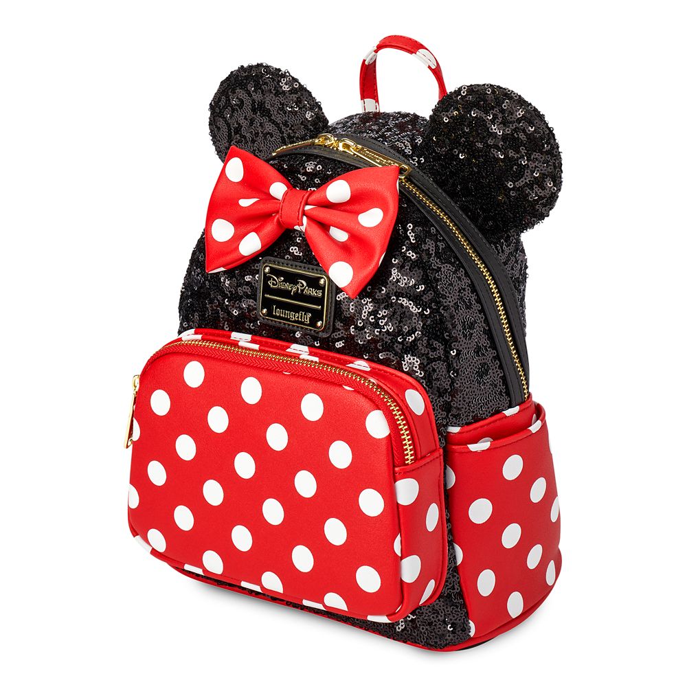 loungefly rose gold minnie mouse backpack