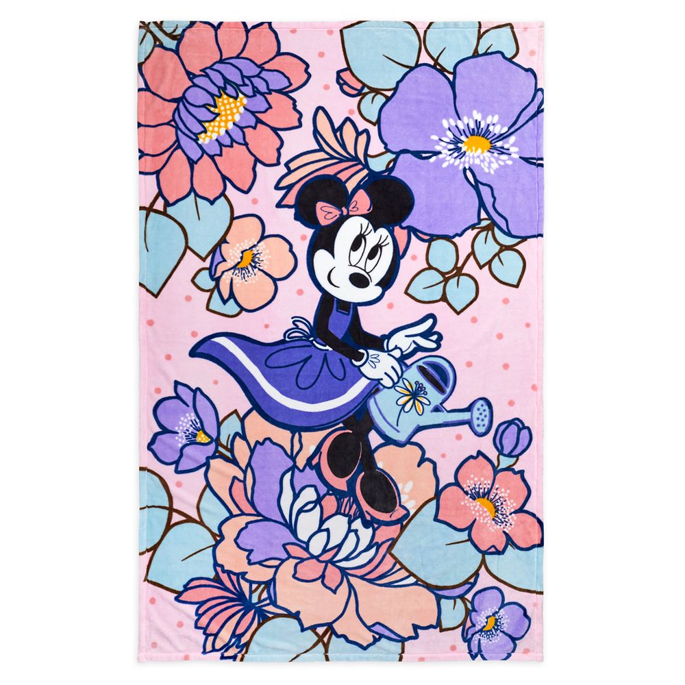 Minnie Mouse Garden Party Plush Throw Blanket by Vera Bradley