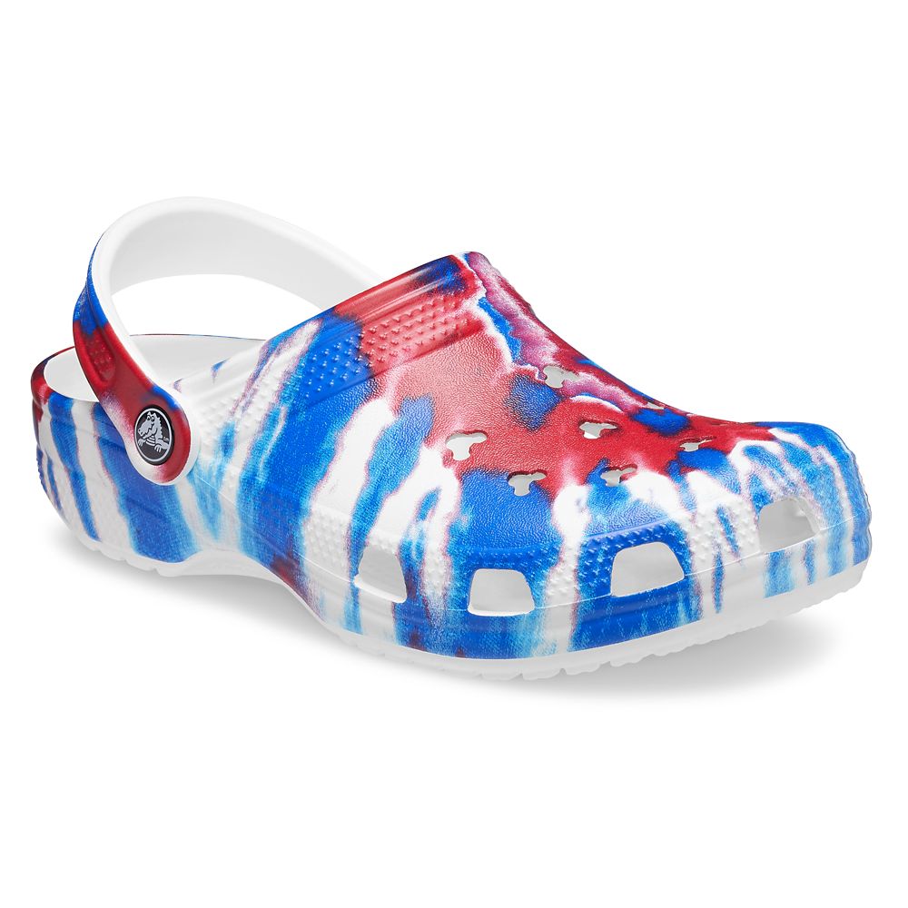 White and blue tie best sale dye crocs